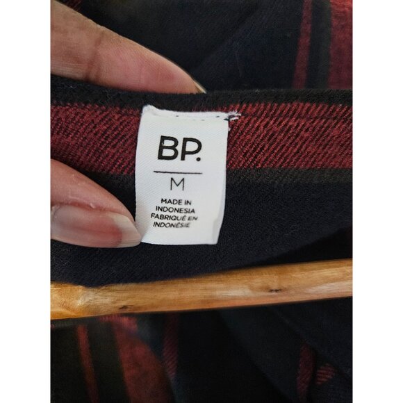 BP. Plaid Black & Red Sleeveless Midi Dress With Ruffle Detail Women Size M - Picture 7 of 8